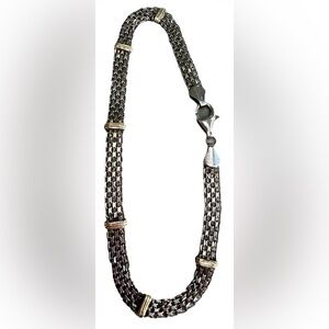 "AK Turkey 925 14K Gold Sterling Silver Woven Mesh Bracelet"